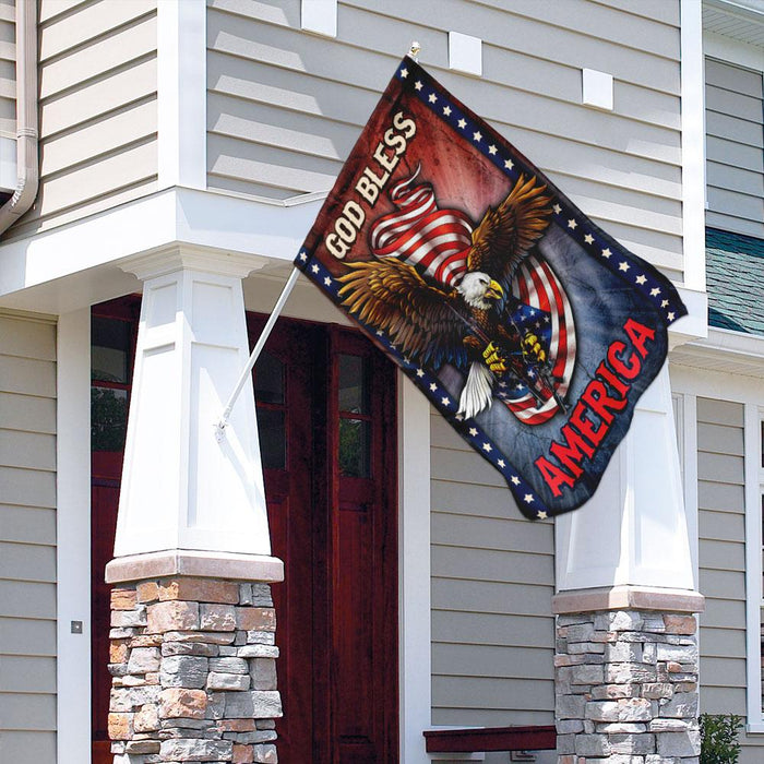 God Bless America Eagle | Garden Flag | Double Sided House Flag - GIFTCUSTOM