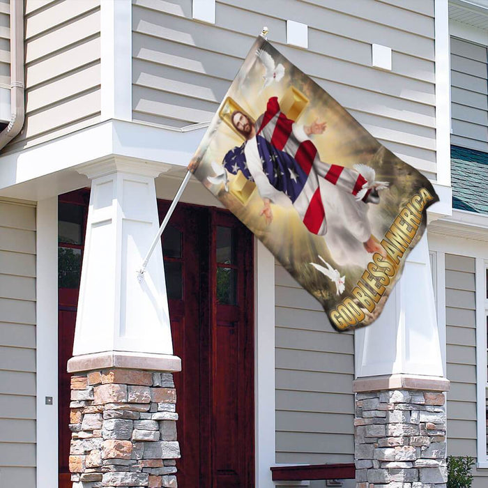 God Bless America Flag | Garden Flag | Double Sided House Flag - GIFTCUSTOM