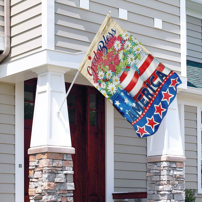 God Bless America Flag | Garden Flag | Double Sided House Flag - GIFTCUSTOM