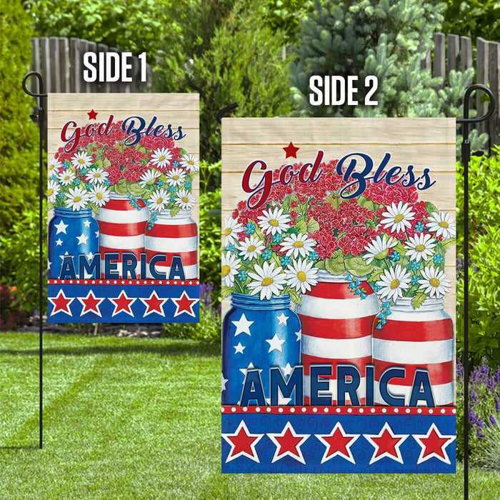 God Bless America Flag | Garden Flag | Double Sided House Flag - GIFTCUSTOM