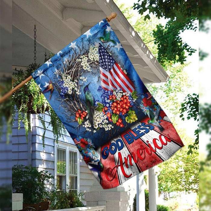 God Bless America Flag | Garden Flag | Double Sided House Flag - GIFTCUSTOM