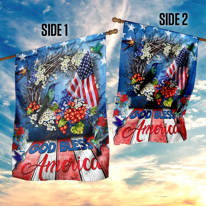 God Bless America Flag | Garden Flag | Double Sided House Flag - GIFTCUSTOM