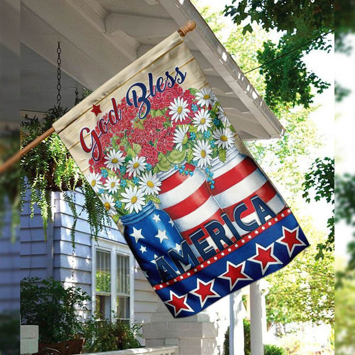 God Bless America Flag | Garden Flag | Double Sided House Flag - GIFTCUSTOM