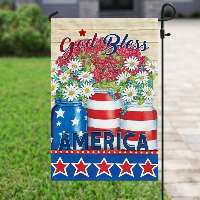 God Bless America Flag | Garden Flag | Double Sided House Flag - GIFTCUSTOM