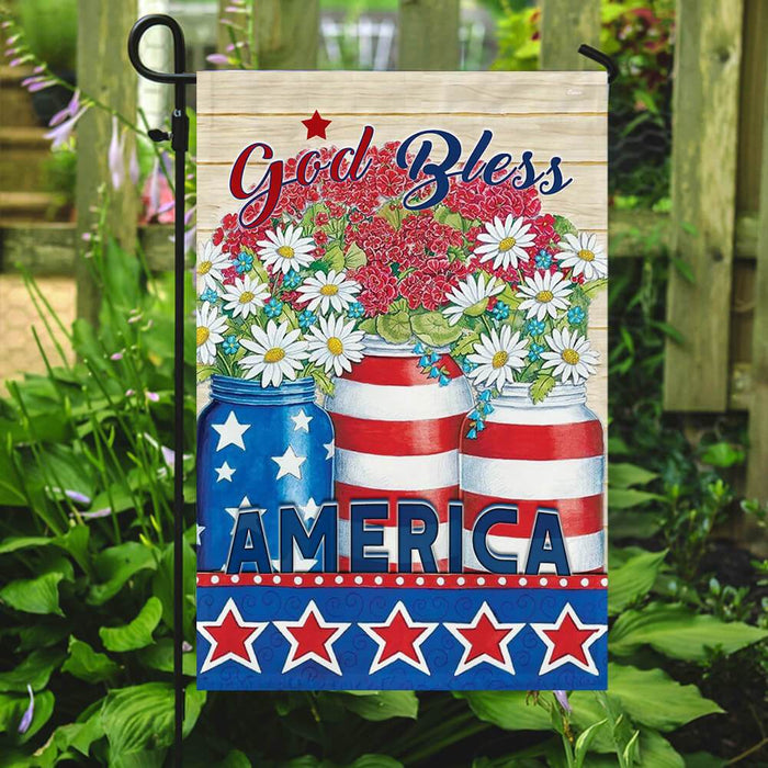 God Bless America Flag | Garden Flag | Double Sided House Flag - GIFTCUSTOM