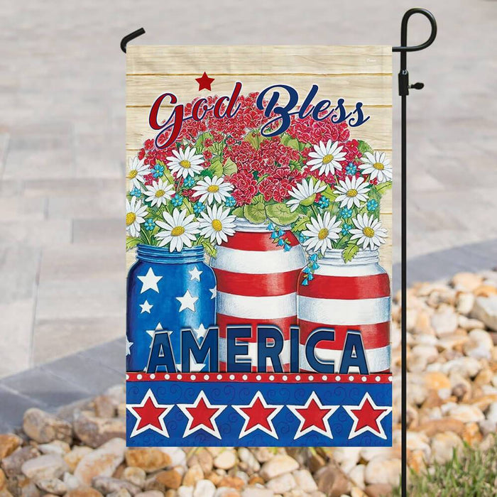 God Bless America Flag | Garden Flag | Double Sided House Flag - GIFTCUSTOM