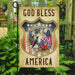 God Bless America, Fourth of July Flag | Garden Flag | Double Sided House Flag - GIFTCUSTOM