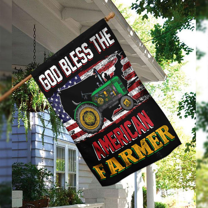 God Bless The American Farmer Flag | Garden Flag | Double Sided House Flag - GIFTCUSTOM