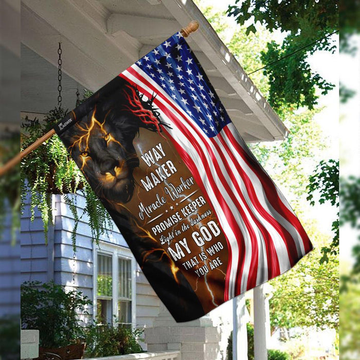 God Jesus Christian American Flag | Garden Flag | Double Sided House Flag - GIFTCUSTOM