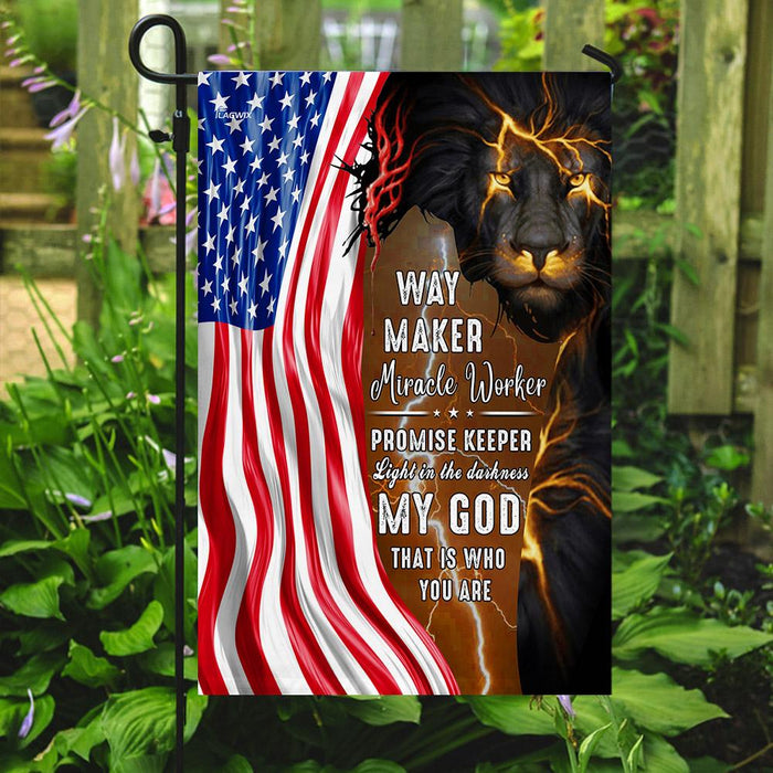 God Jesus Christian American Flag | Garden Flag | Double Sided House Flag - GIFTCUSTOM