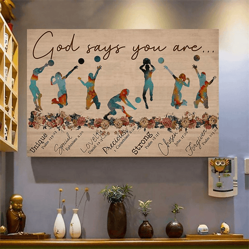 God Says You Are Volleyball Horizontal Canvas And Poster - GIFTCUSTOM