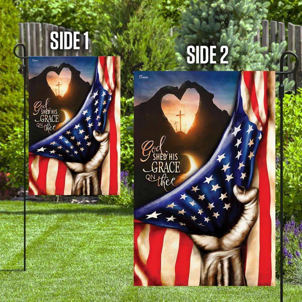 God Shed His Grace On Thee Flag - GIFTCUSTOM