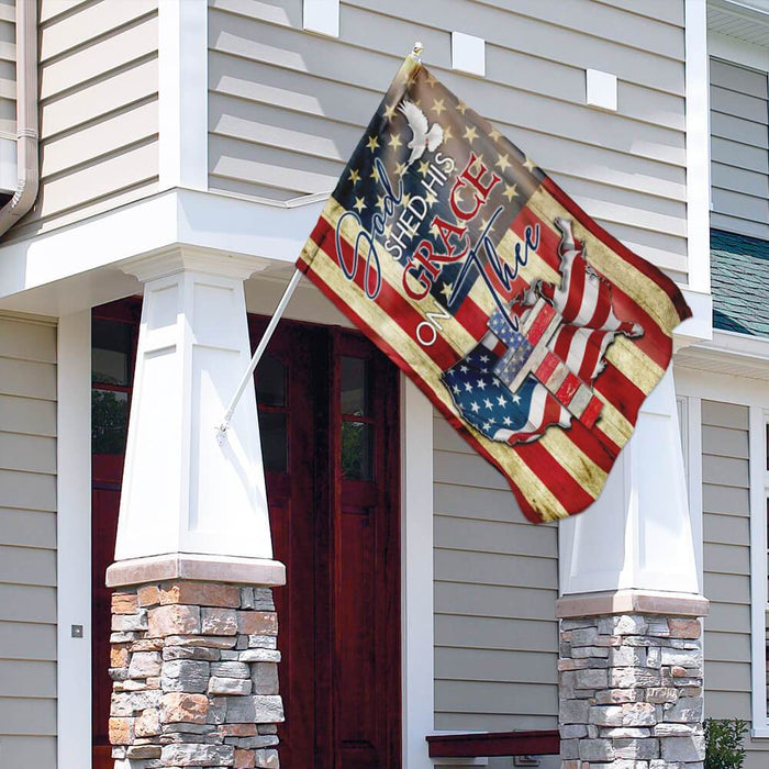 God Shed His Grace On Thee Flag | Garden Flag | Double Sided House Flag - GIFTCUSTOM