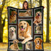 Golden retriever lovely faces blanket - GIFTCUSTOM