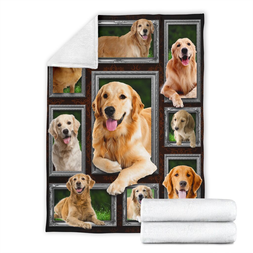 Golden retriever lovely faces blanket - GIFTCUSTOM