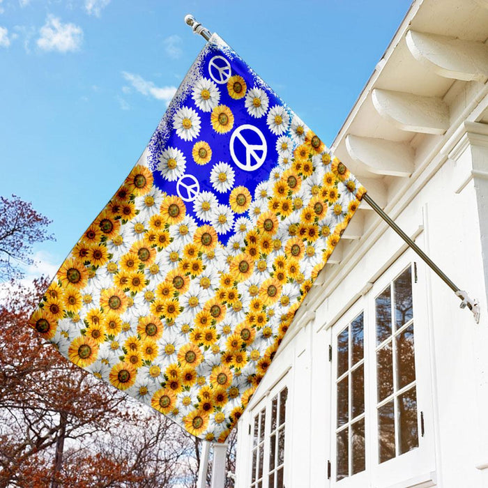 Happy Peace Flag | Garden Flag | Double Sided House Flag - GIFTCUSTOM