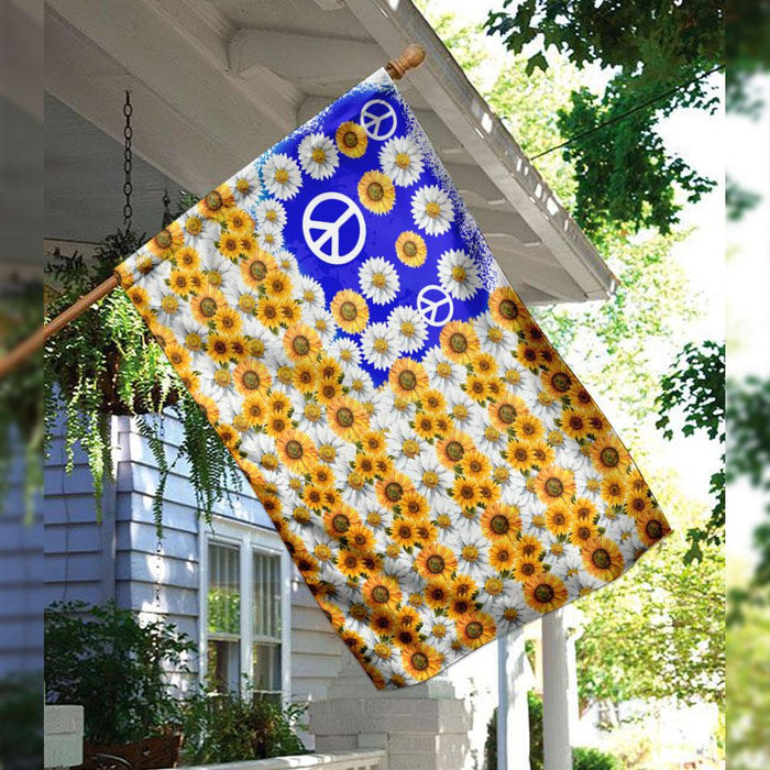 Happy Peace Flag | Garden Flag | Double Sided House Flag - GIFTCUSTOM