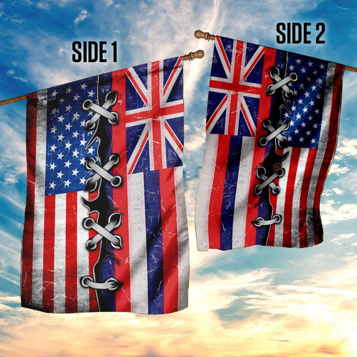 Hawaii American Flag | Garden Flag | Double Sided House Flag - GIFTCUSTOM