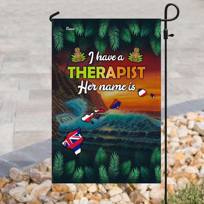 Hawaii Therapist Flag | Garden Flag | Double Sided House Flag - GIFTCUSTOM