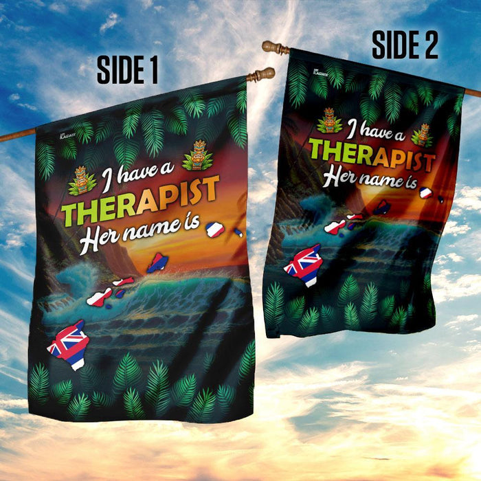 Hawaii Therapist Flag | Garden Flag | Double Sided House Flag - GIFTCUSTOM