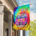 Hippie Be Kind Flag | Garden Flag | Double Sided House Flag - GIFTCUSTOM