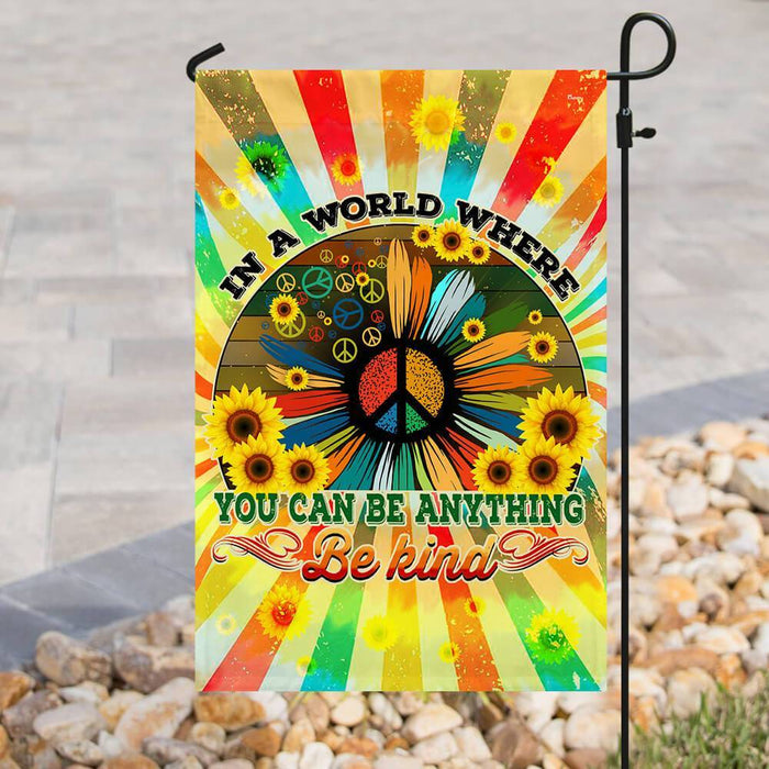 Hippie Peace Flag | Garden Flag | Double Sided House Flag - GIFTCUSTOM