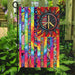 Hippie Sunflower. Peace Sign Flag | Garden Flag | Double Sided House Flag - GIFTCUSTOM