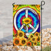 Hippie Tie Dye Sunflower Flag | Garden Flag | Double Sided House Flag - GIFTCUSTOM