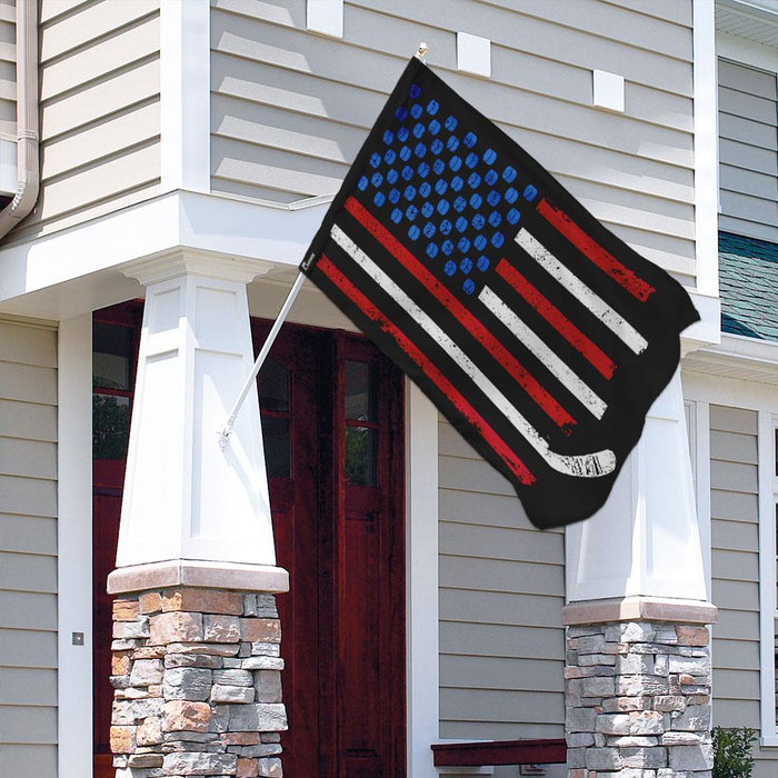 Hockey American Flag | Garden Flag | Double Sided House Flag - GIFTCUSTOM