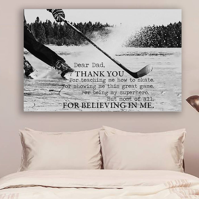 hockey Canvas and Poster ��� dear Dad wall decor visual art - GIFTCUSTOM