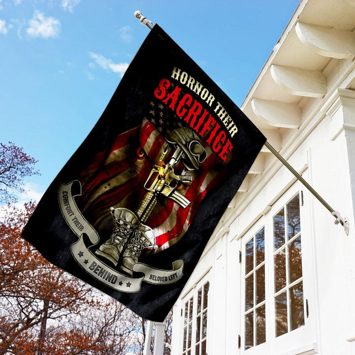 Honor Their Sacrifice Flag | Garden Flag | Double Sided House Flag - GIFTCUSTOM