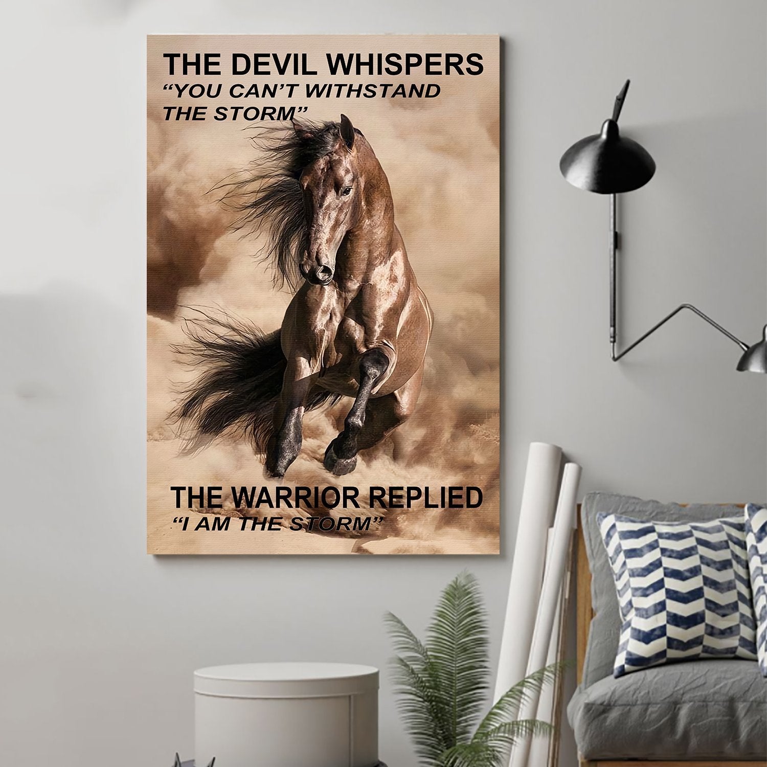 Horse Canvas and Poster ��� The devil whispers wall decor visual art - GIFTCUSTOM