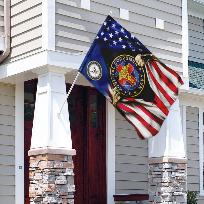 Hospital Corpmen US Navy Flag | Garden Flag | Double Sided House Flag - GIFTCUSTOM