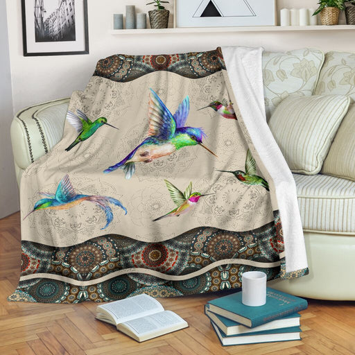 Hummingbird Boho Pattern Blanket - GIFTCUSTOM