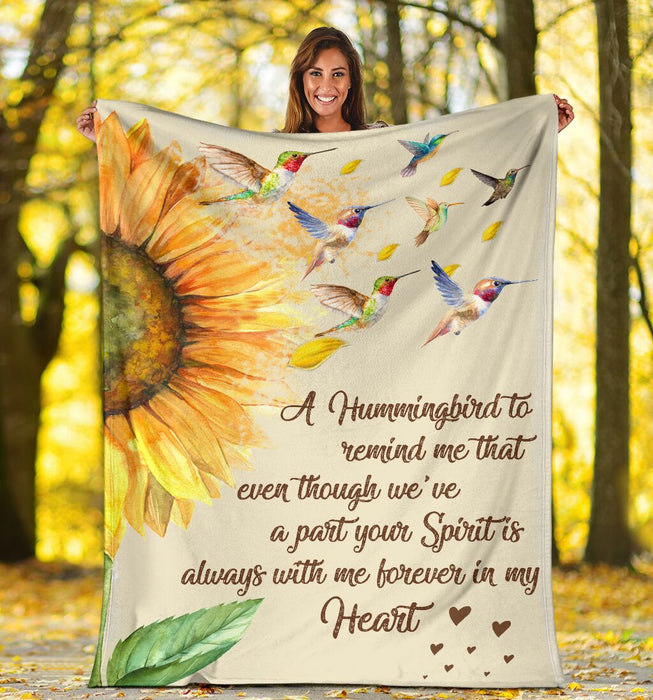 Hummingbird in my heart premium blanket - GIFTCUSTOM