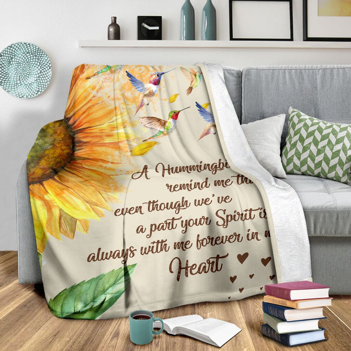 Hummingbird in my heart premium blanket - GIFTCUSTOM