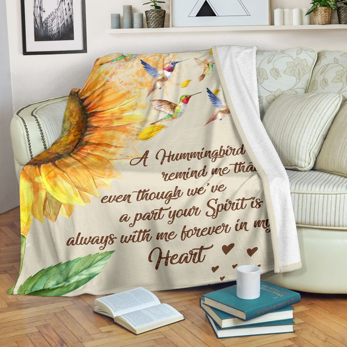 Hummingbird in my heart premium blanket - GIFTCUSTOM