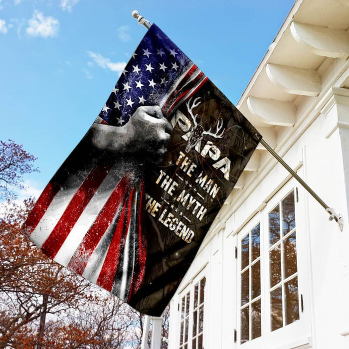 Hunting Papa Flag | Garden Flag | Double Sided House Flag - GIFTCUSTOM