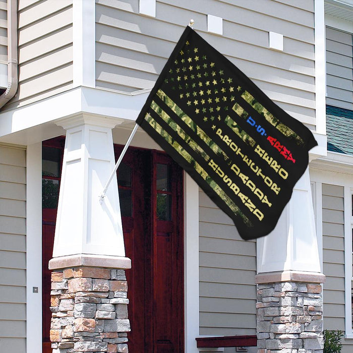Husband Daddy Protector Hero U.S. Army Flag | Garden Flag | Double Sided House Flag - GIFTCUSTOM
