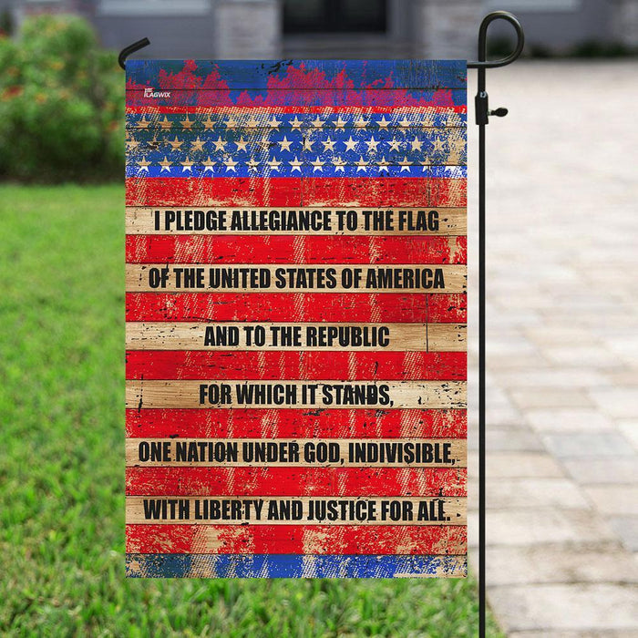 I Pledge Allegiance To The Flag Of The United States Of America Flag | Garden Flag | Double Sided House Flag - GIFTCUSTOM