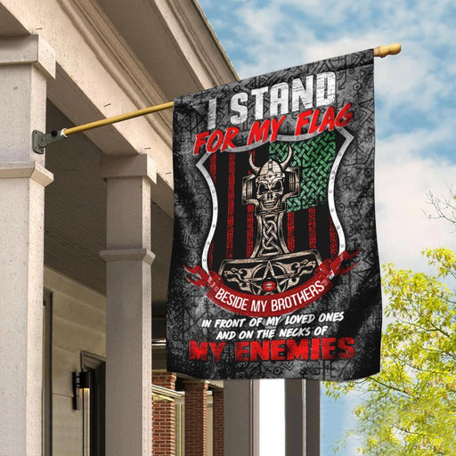 I Stand For My Flag Viking Warrior Odin Axe Flag | Garden Flag | Double Sided House Flag - GIFTCUSTOM