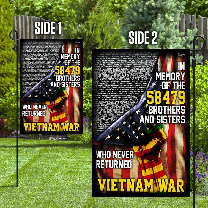 I Will Never Forget Vietnam Veteran Flag | Garden Flag | Double Sided House Flag - GIFTCUSTOM