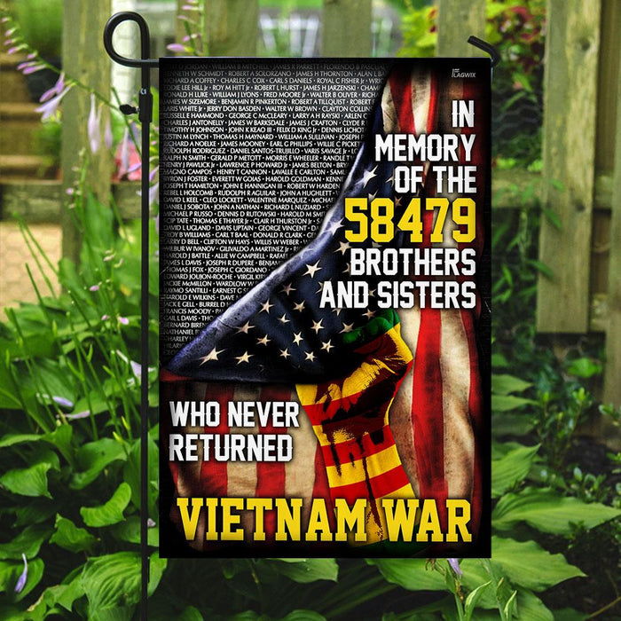 I Will Never Forget Vietnam Veteran Flag | Garden Flag | Double Sided House Flag - GIFTCUSTOM