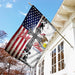 Illinois State American Christian Cross Flag | Garden Flag | Double Sided House Flag - GIFTCUSTOM