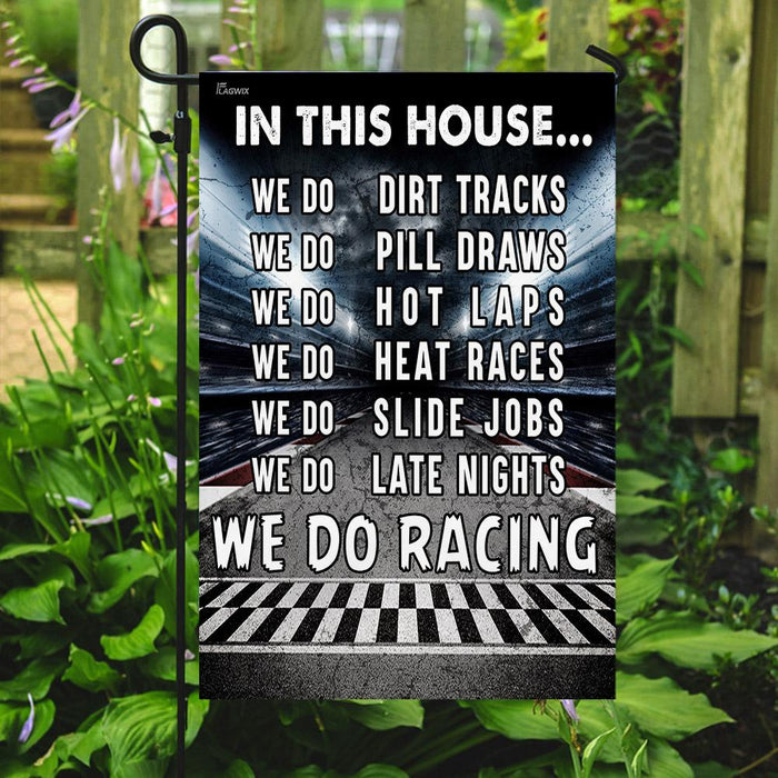 In This House We Do Racing Flag | Garden Flag | Double Sided House Flag - GIFTCUSTOM