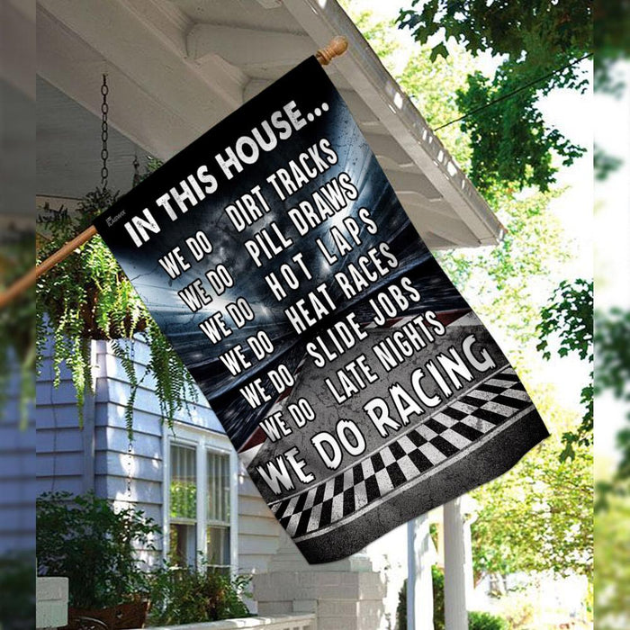 In This House We Do Racing Flag | Garden Flag | Double Sided House Flag - GIFTCUSTOM