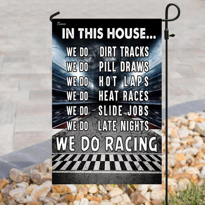 In This House We Do Racing Flag | Garden Flag | Double Sided House Flag - GIFTCUSTOM