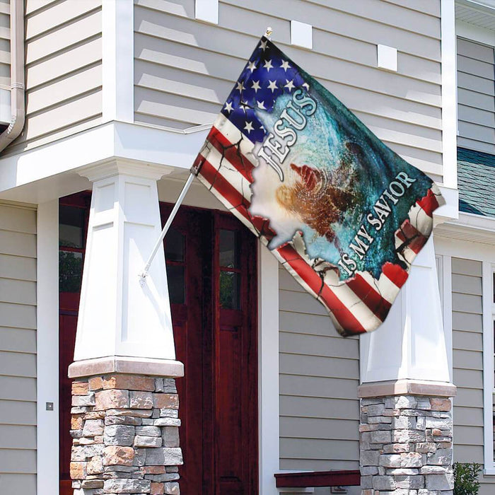Jesus Is My Savior American US Flag | Garden Flag | Double Sided House Flag - GIFTCUSTOM