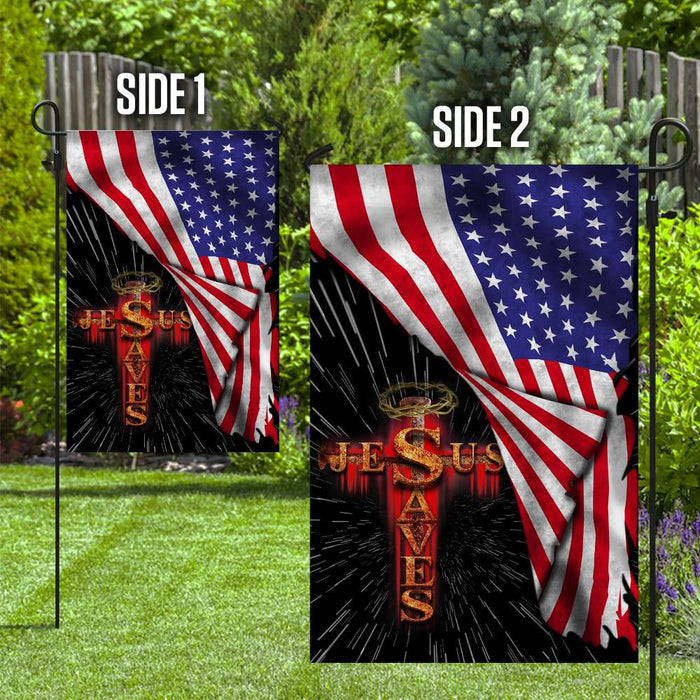 Jesus Saves American US Flag - GIFTCUSTOM