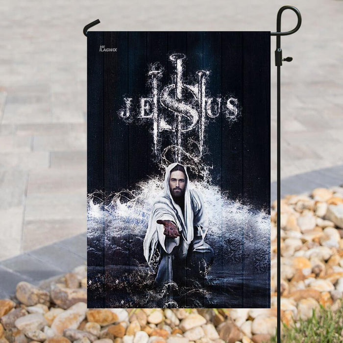 Jesus Saves Us Flag | Garden Flag | Double Sided House Flag - GIFTCUSTOM